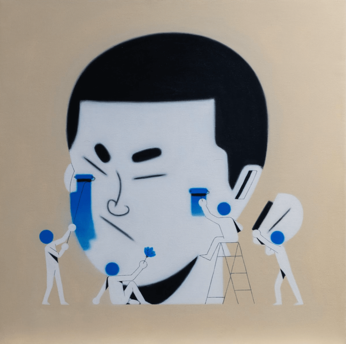 Works from new artists in MoCAF Discoveries 2024. TOP LEFT: “Pretty Things” by Meemoo. TOP RIGHT: “Remember the Future” by Benedir. BOTTOM LEFT: “House Cleaning” by Omok. BOTTOM RIGHT: “End-cyclopedia” by Amos Malayao.