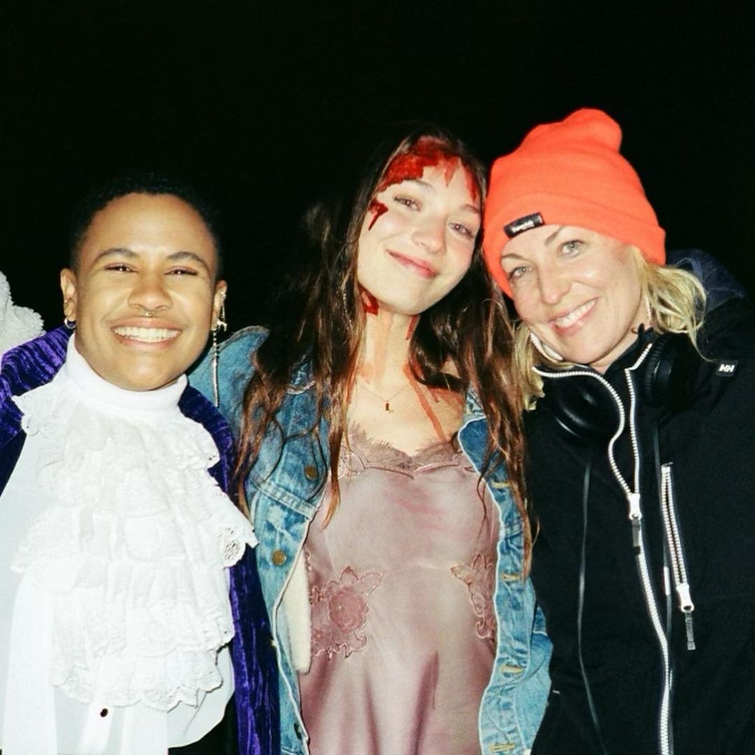 Maddy Ziegler (Lindy), Ki Griffin (Jax), and director Molly McGlynn