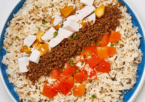 TOP LEFT: Mesa's award-winning Crispchon. TOP RIGHT: Pomelo Salad. BOTTOM LEFT: Laing 2 Ways. BOTTOM RIGHT: Tinapa Rice.