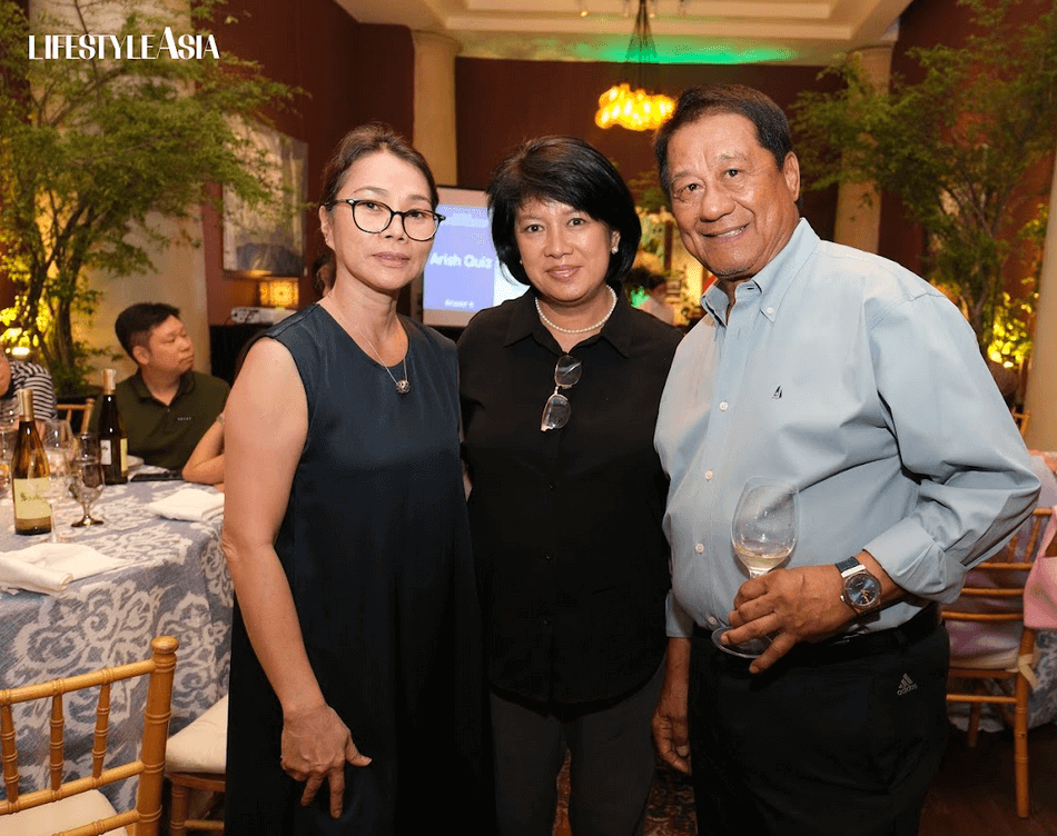 RIGHT: Imelda Maddock (Senior Marketing Head of Golden Visa Centrale), Jeannie Lees, and Lino Magpantay (Co-Founder of Golden Visa Centrale); LEFT: Ella Maddock, Vicky Luis, and Mia Magpantay