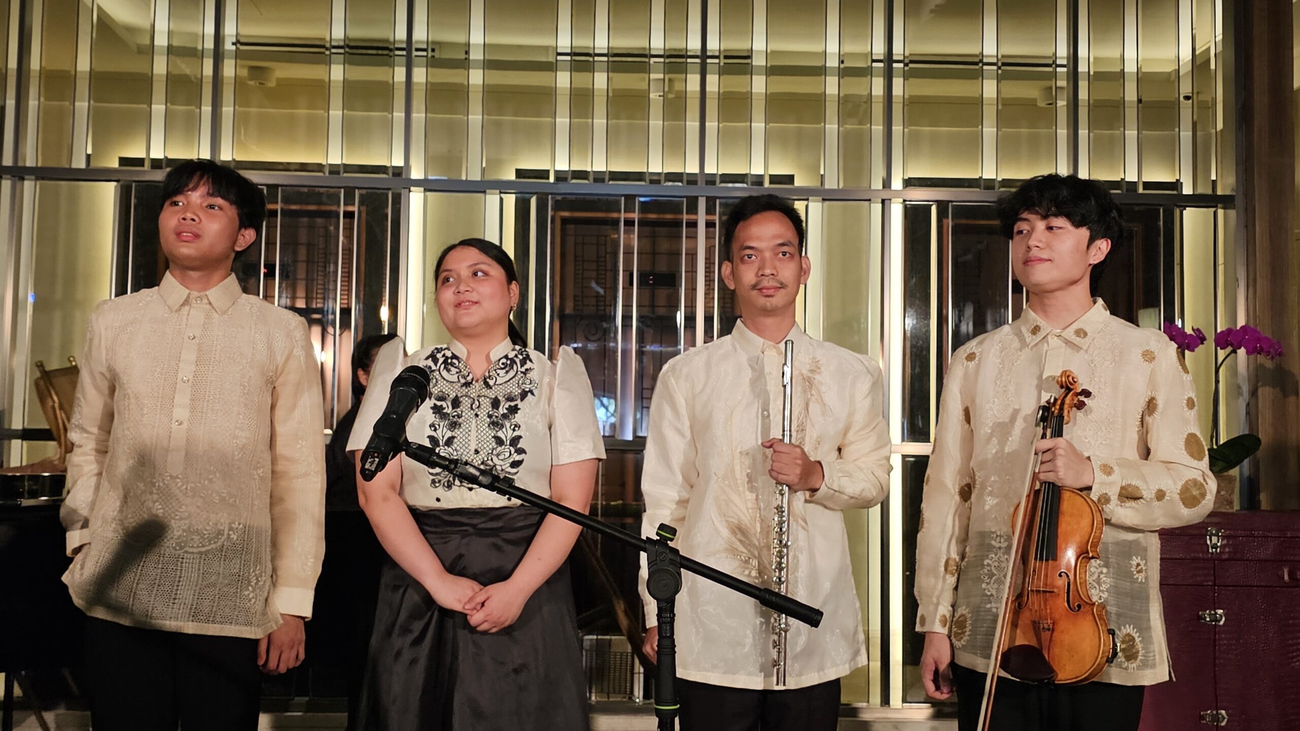 The CCP Young Music Scholars at the press conference/Photo by Pepper Teehankee