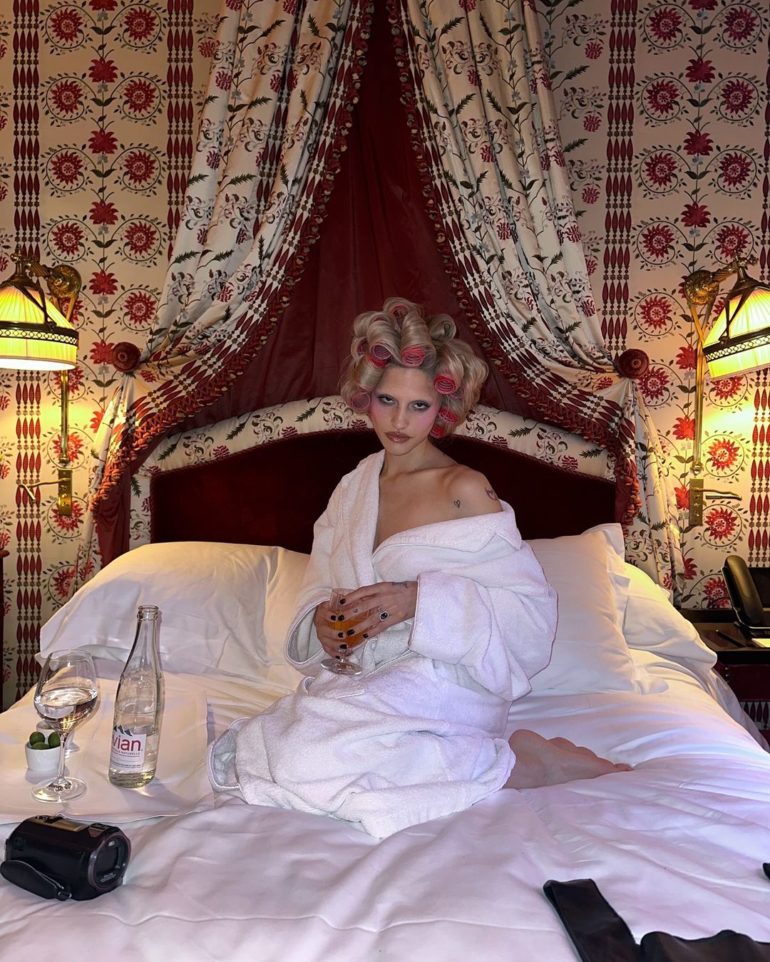 Gabbriette Bechtel confirmed her engagement to Matty Healy and flexed her black diamond ring on social media