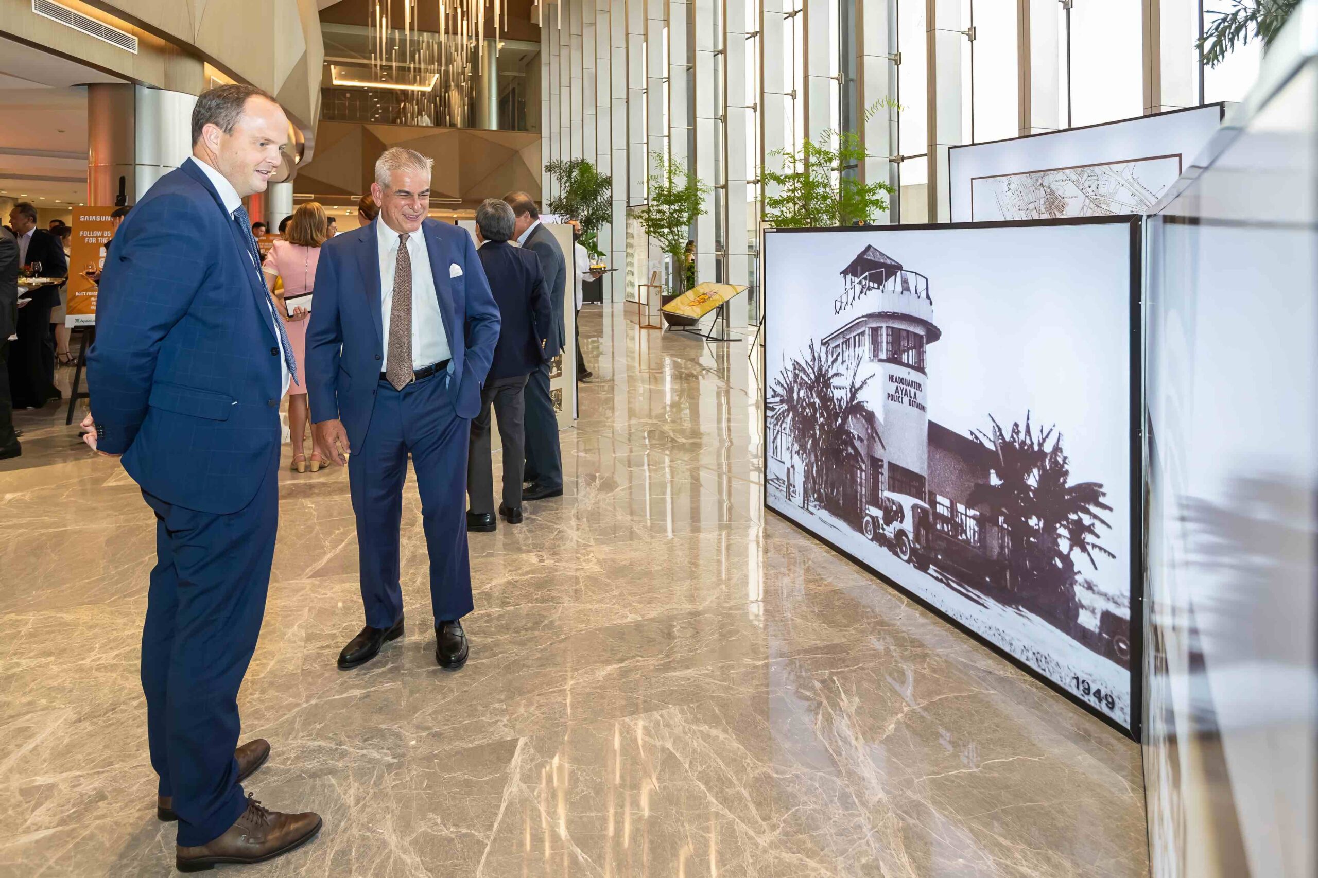 Charge d’affaires ad interim Delegation of the European Union to the Philippines Frederic Grillet (left) with Jaime Augusto Zobel de Ayala