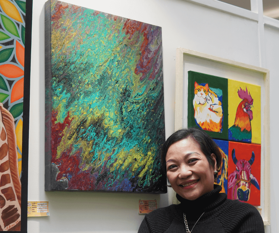 Meet some of the featured artists at SM Art Market. TOP (L-R): Albert Hagad, Carlo Ed Paang, Carmen Jean Villanueva. BOTTOM (L-R): Edria Sevilla, George Rosales, Mia Kyla Sta. Maria.