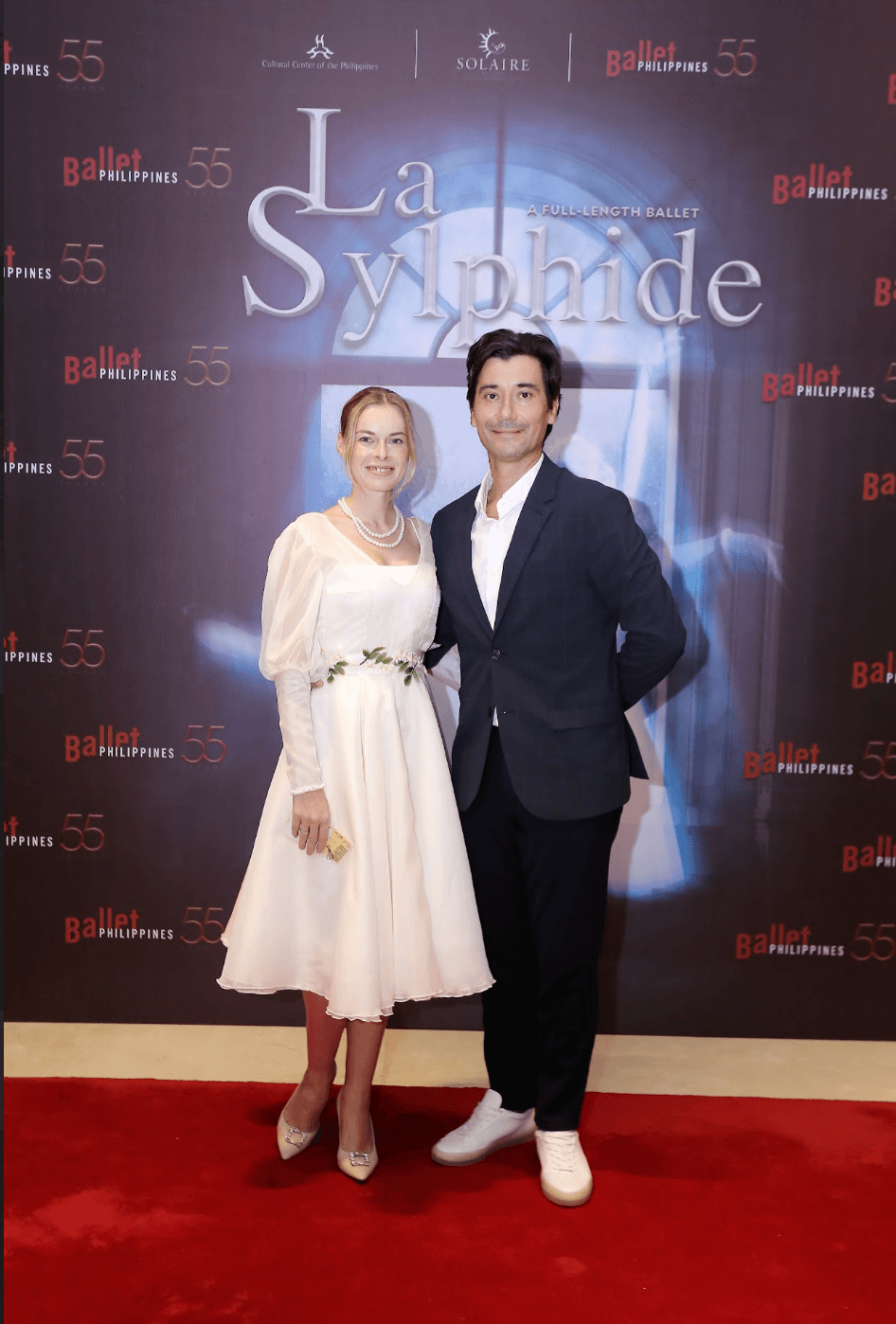 TOP TO BOTTOM, L-R: Ballet Philippines artistic director Mikhail Martynyuk with wife, Eleonora Martynyuk. EU Ambassador to the Philippines H.E. Luc Véron and Madame Nicole Weissman Veron. Tony Boy Cojuangco and Maymay Liechtenstein, chairman and president of Ballet Philippines respectively. Wito Quimson, Sandy Lamb Moran, and Cynthia Nakpil. Joy and Joel Rustia. Cheche Lazaro, Nina Yuson, and Sylvia Lichauco.