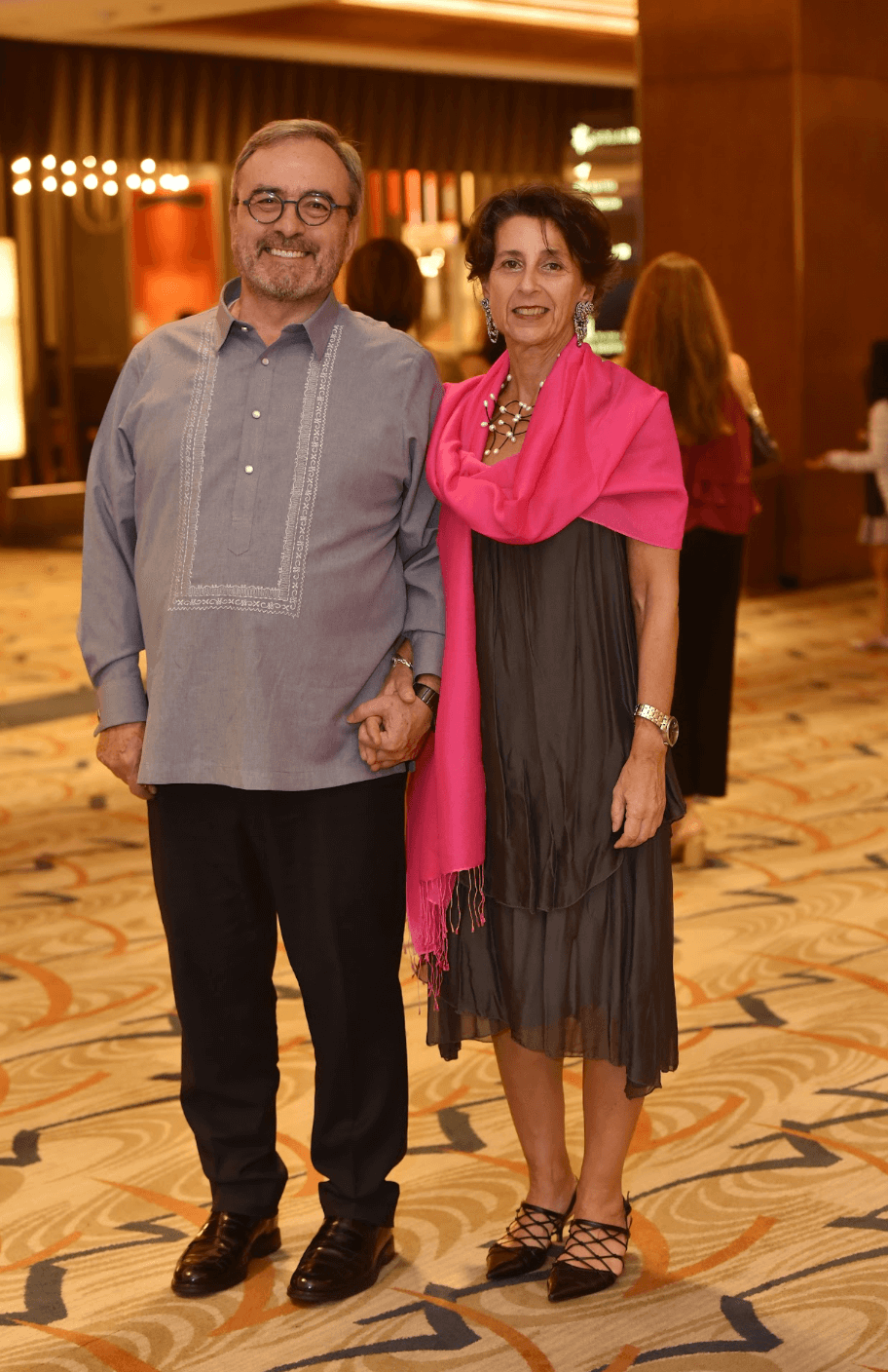 TOP TO BOTTOM, L-R: Ballet Philippines artistic director Mikhail Martynyuk with wife, Eleonora Martynyuk. EU Ambassador to the Philippines H.E. Luc Véron and Madame Nicole Weissman Veron. Tony Boy Cojuangco and Maymay Liechtenstein, chairman and president of Ballet Philippines respectively. Wito Quimson, Sandy Lamb Moran, and Cynthia Nakpil. Joy and Joel Rustia. Cheche Lazaro, Nina Yuson, and Sylvia Lichauco.