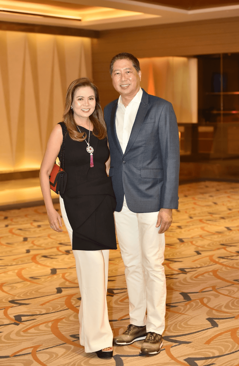 TOP TO BOTTOM, L-R: Ballet Philippines artistic director Mikhail Martynyuk with wife, Eleonora Martynyuk. EU Ambassador to the Philippines H.E. Luc Véron and Madame Nicole Weissman Veron. Tony Boy Cojuangco and Maymay Liechtenstein, chairman and president of Ballet Philippines respectively. Wito Quimson, Sandy Lamb Moran, and Cynthia Nakpil. Joy and Joel Rustia. Cheche Lazaro, Nina Yuson, and Sylvia Lichauco.
