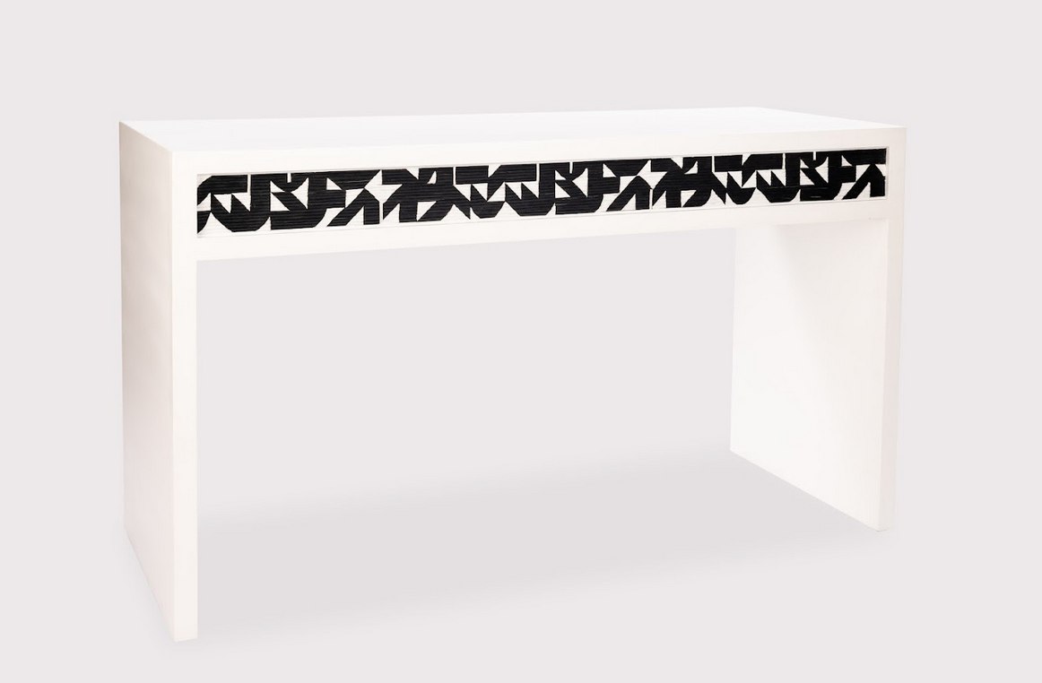 Black and White Forms Counter Table (in white)