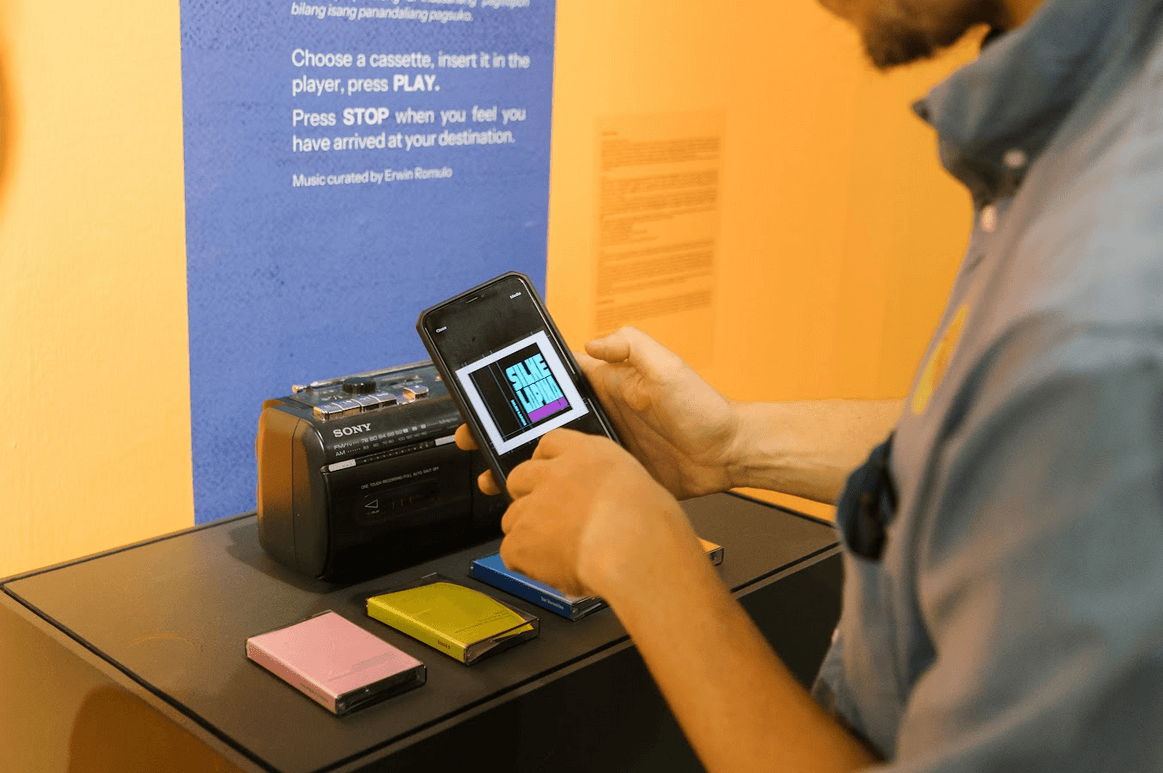 Many exhibition pieces have companion installations that allow visitors to interact with them in innovative, sensorial ways