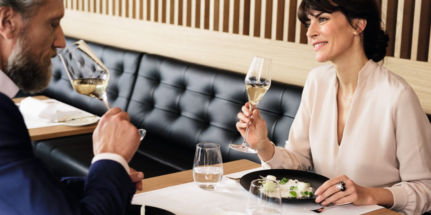 At the SWISS First Lounge E of Swiss International Airlines