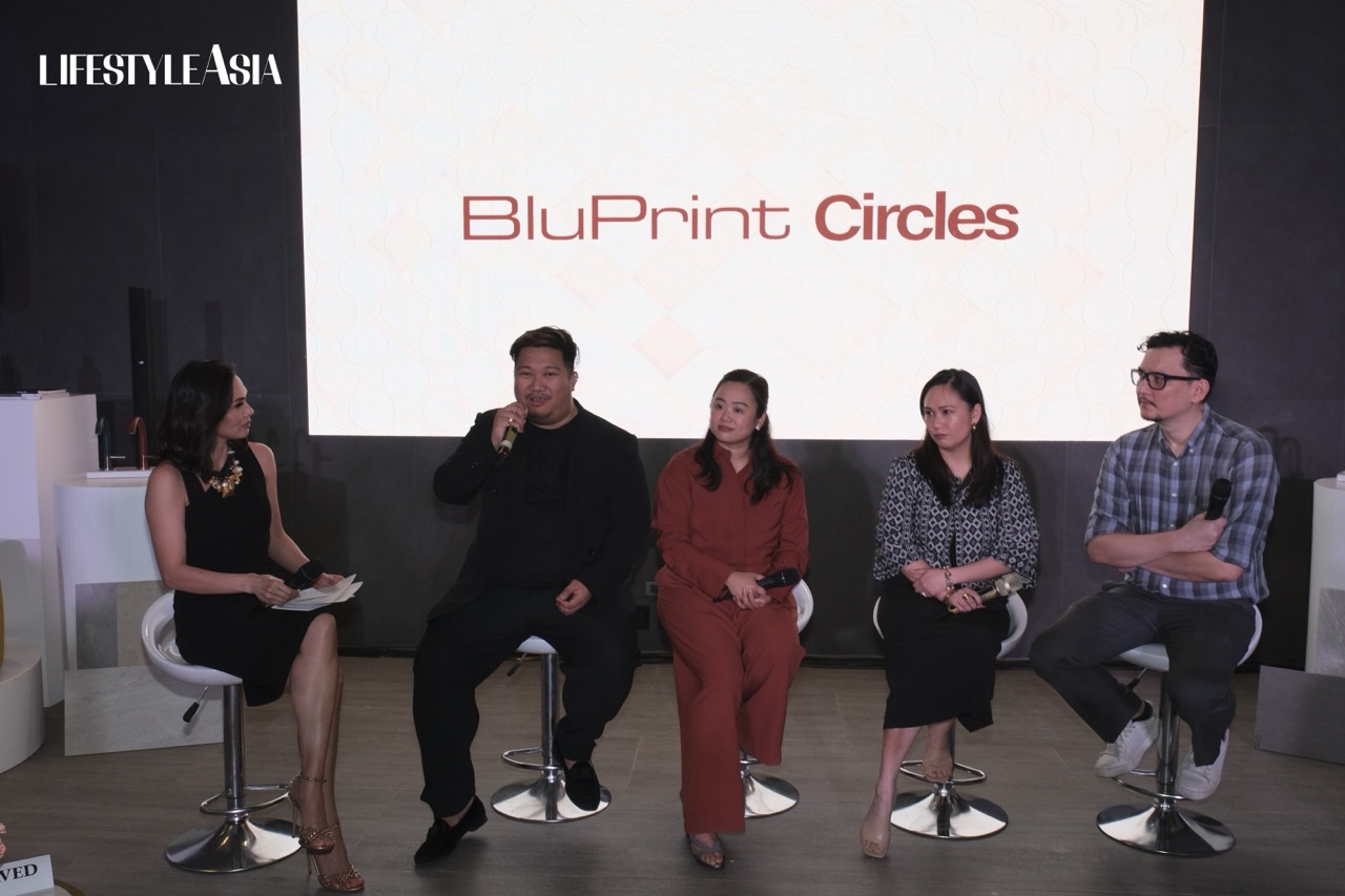 Host Issa Litton with BluPrint Circle speakers Michael Vincent Uy, Charisse Ong, Nikki Escalona-Tayag, and BluPrint digital editor Chad Rialp