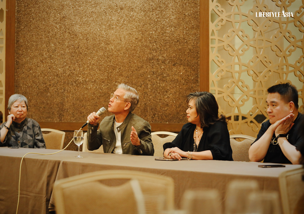 Raymond Lauchengco with his team: agent Girlie Rodis, concert director Waya Gallardo, and musical director Marvin Querido
