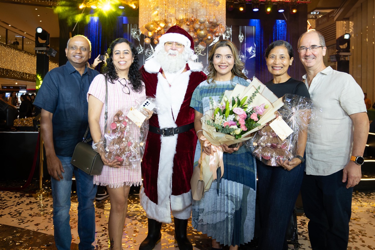 Rajeev Garg, Vice President of Finance, Shang Properties; Priyank Garg; Joy Polloso, EVP for Retail & Commercial, Shang Properties; Espi Feuermann; Miguel Feuermann, Property Management Director, Shang Properties