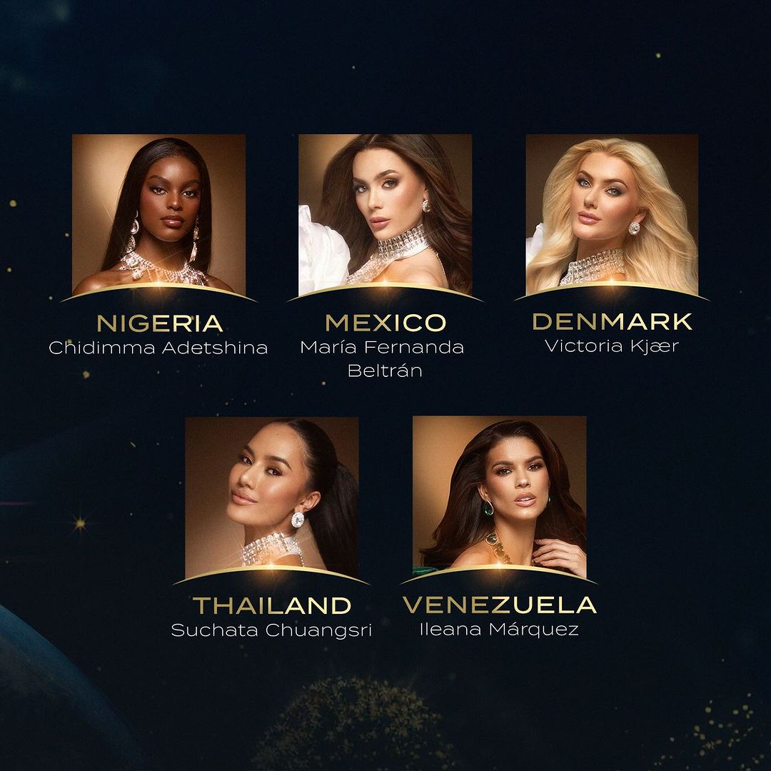 Miss Universe 2024's top five contestants