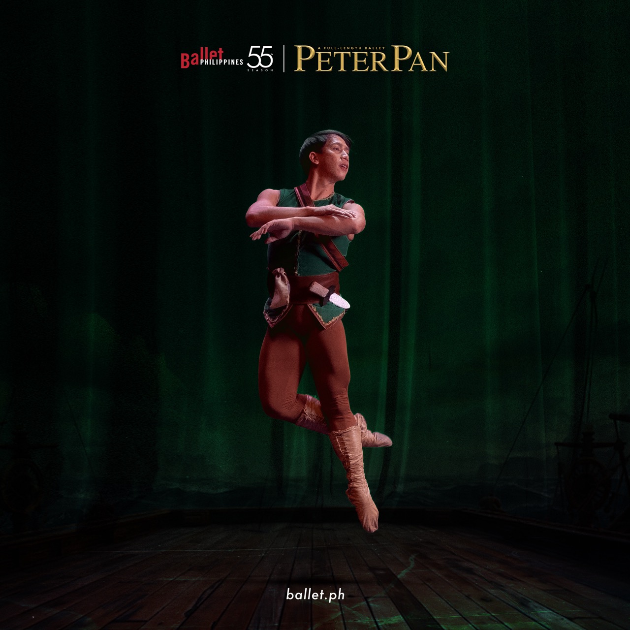 Peter Pan, Tinkerbell, Tiger Lily, and Captain Hook in Ballet Philippines' upcoming Peter Pan