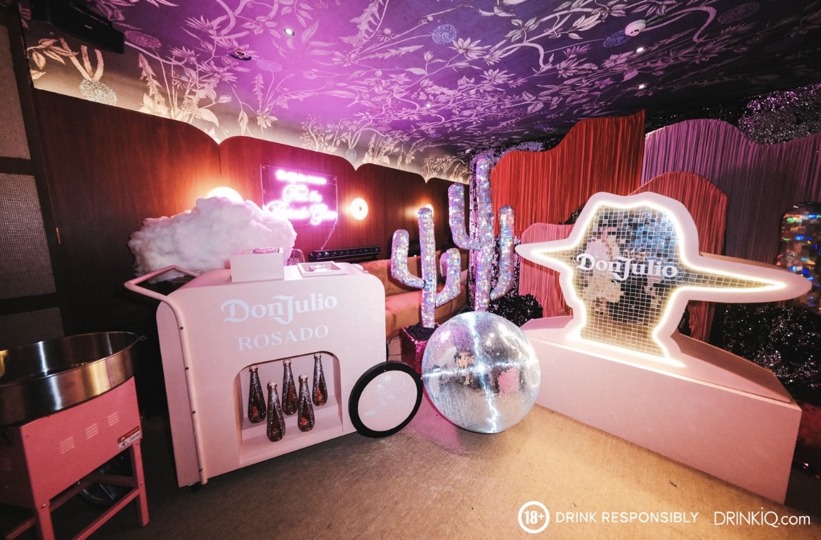 Uma Nota transformed into a glittering pink wonderland at the launch of Don Julio Rosado spirits