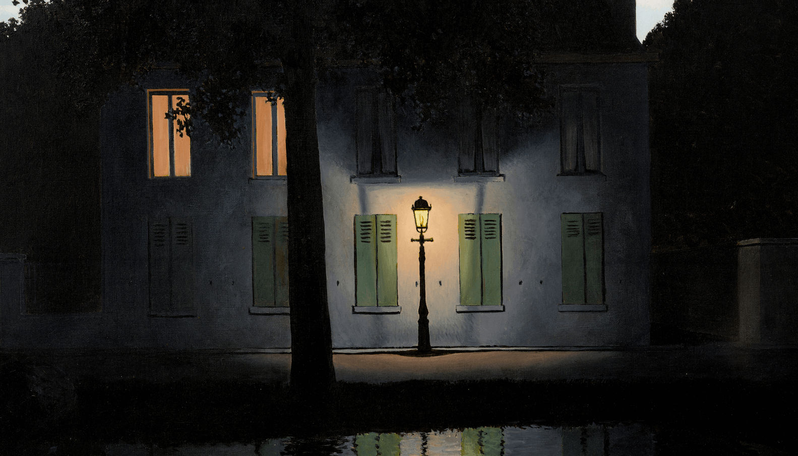 A close-up of the 1954 “L’empire des Lumières” from Mica Ertegun’s collection