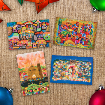 
The four designs of Manuel Baldemor's UNICEF Christmas Cards