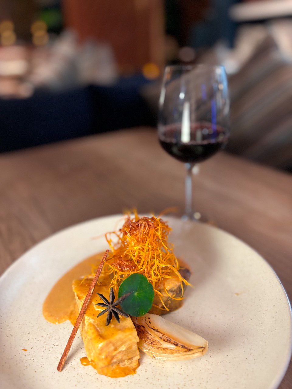 The Massa-Buco, a Thai origin massaman curry with veal ossobucco, coconut, and potatoes 