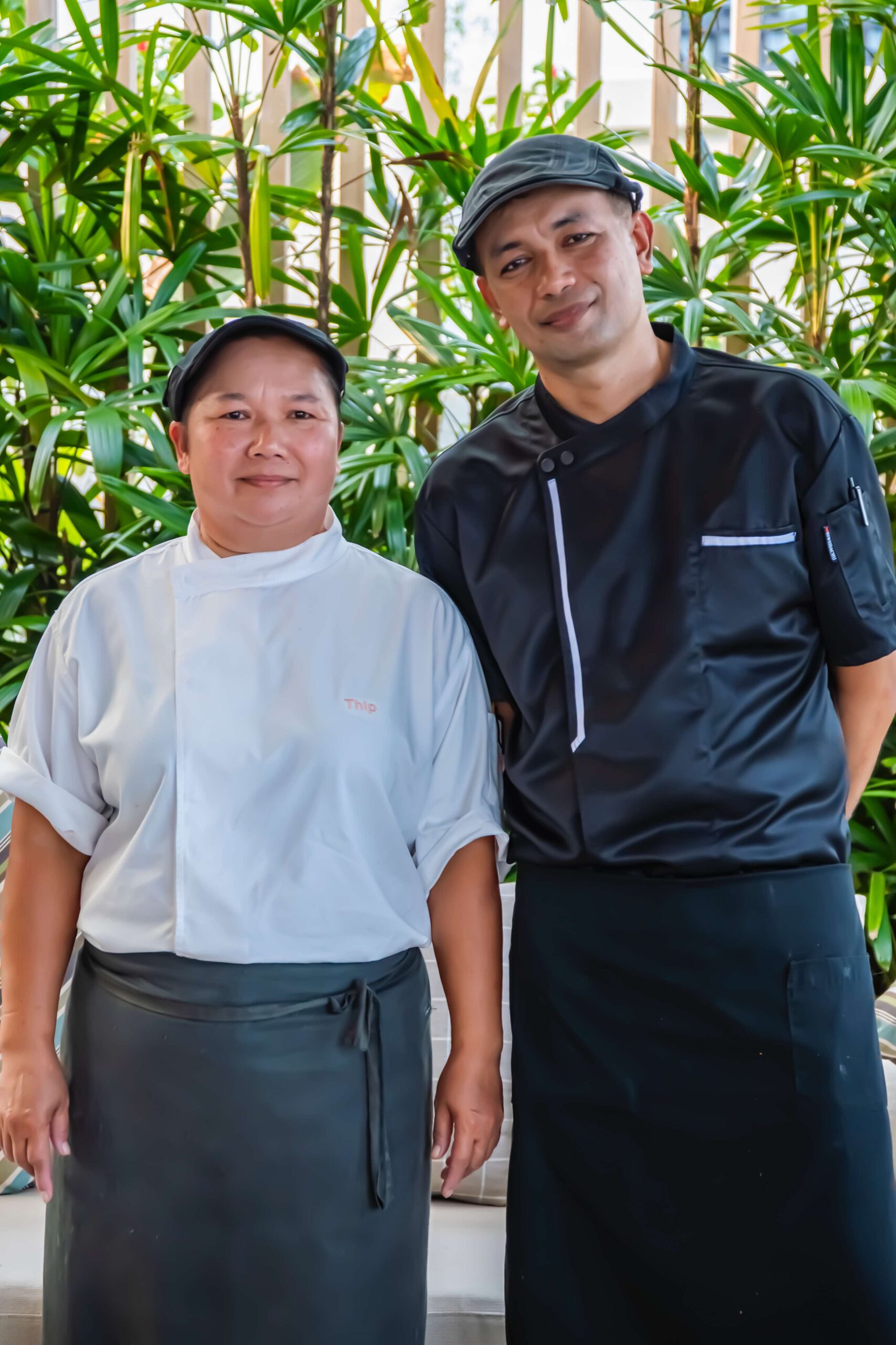 Thai chefs Khun Poungthip Sirinan and Winai  Plongkerd