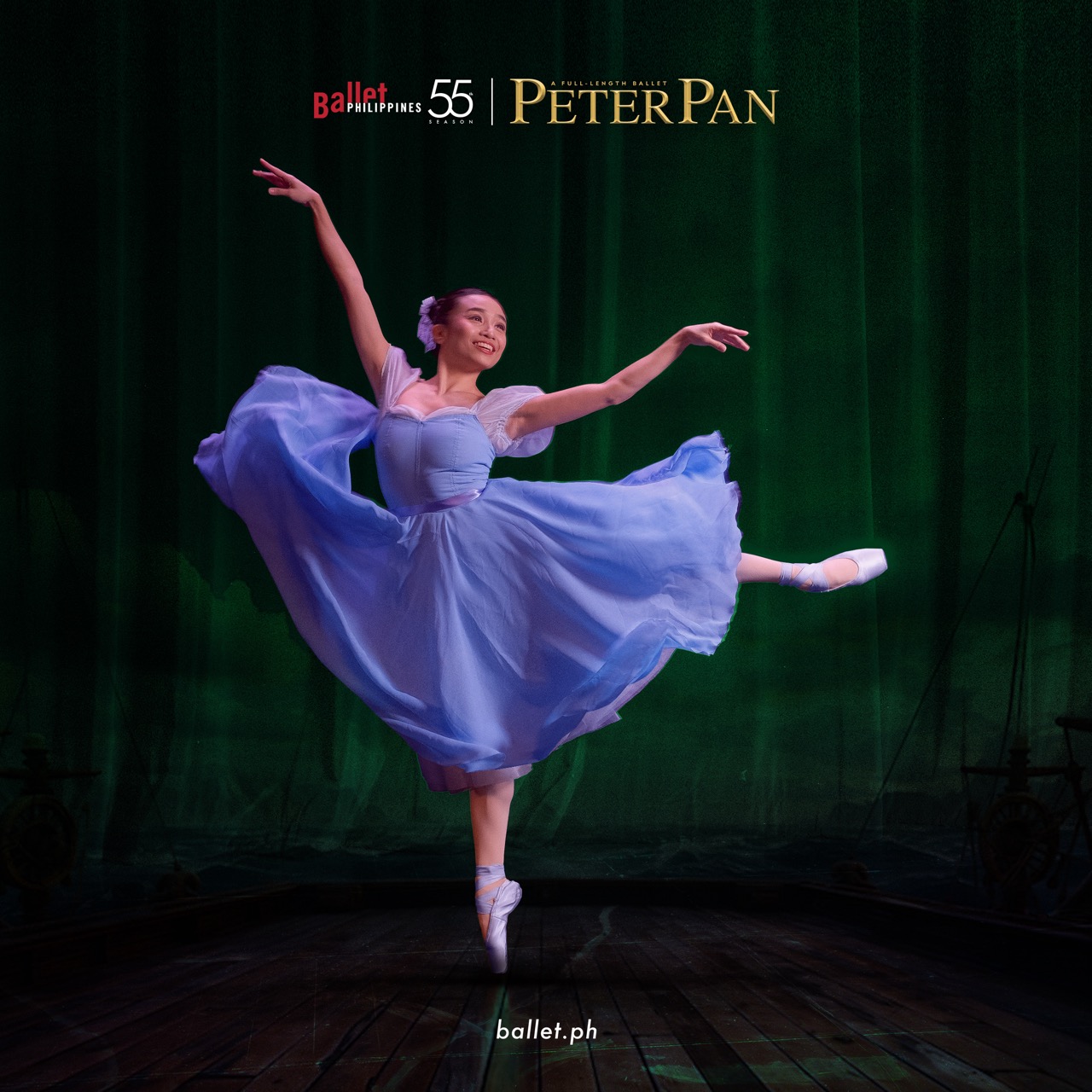 Wendy, John, Michael, and the Darling parents in Ballet Philippines' upcoming Peter Pan
