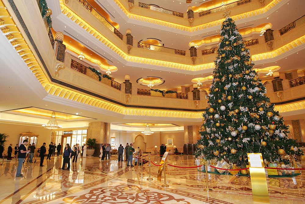 The $11 million Christmas tree at Emirates Palace in 2010