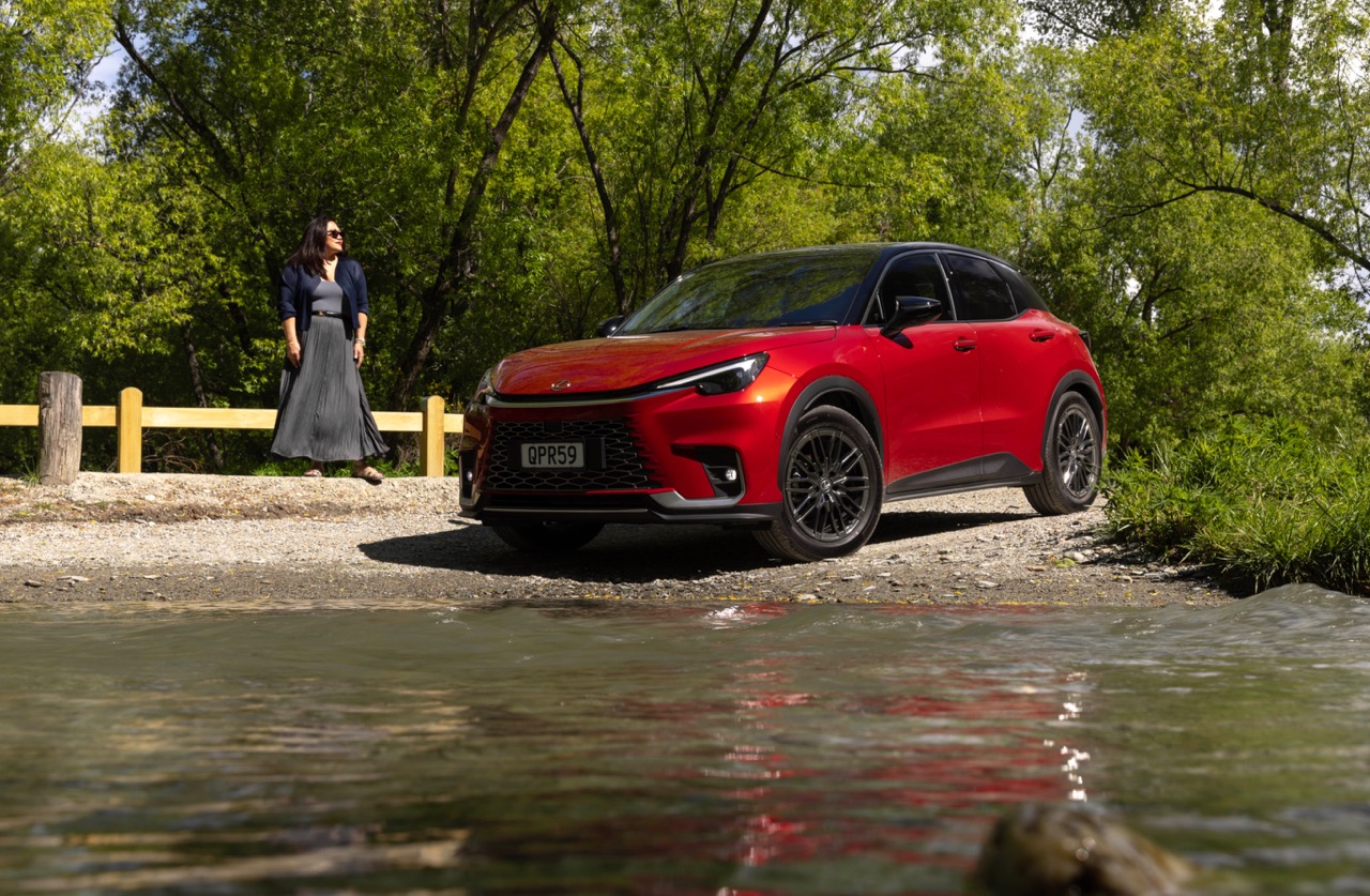 Lifestyle Asia editor-in-chief Candy Dizon with the Lexus LBX