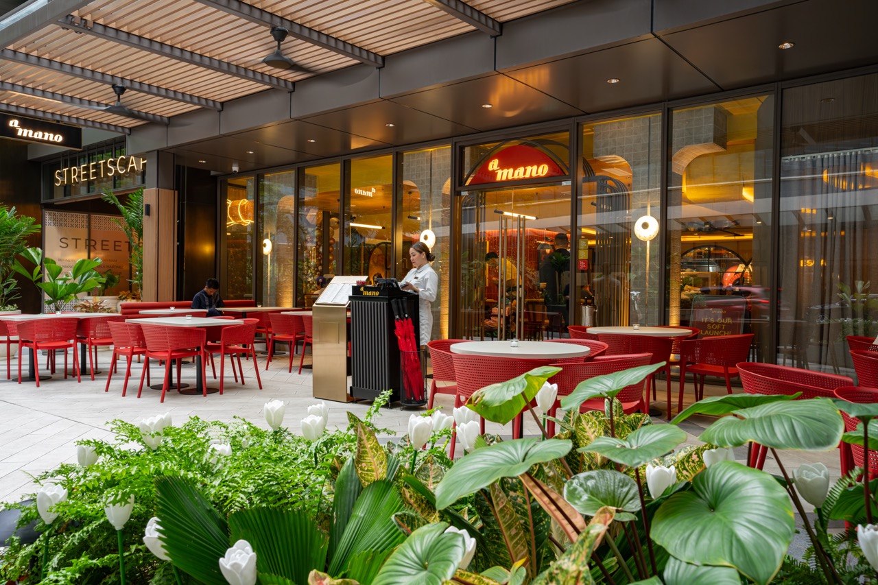 More of Streetscape's restaurants, including Red Lotus, a mano, and Ginger Lily