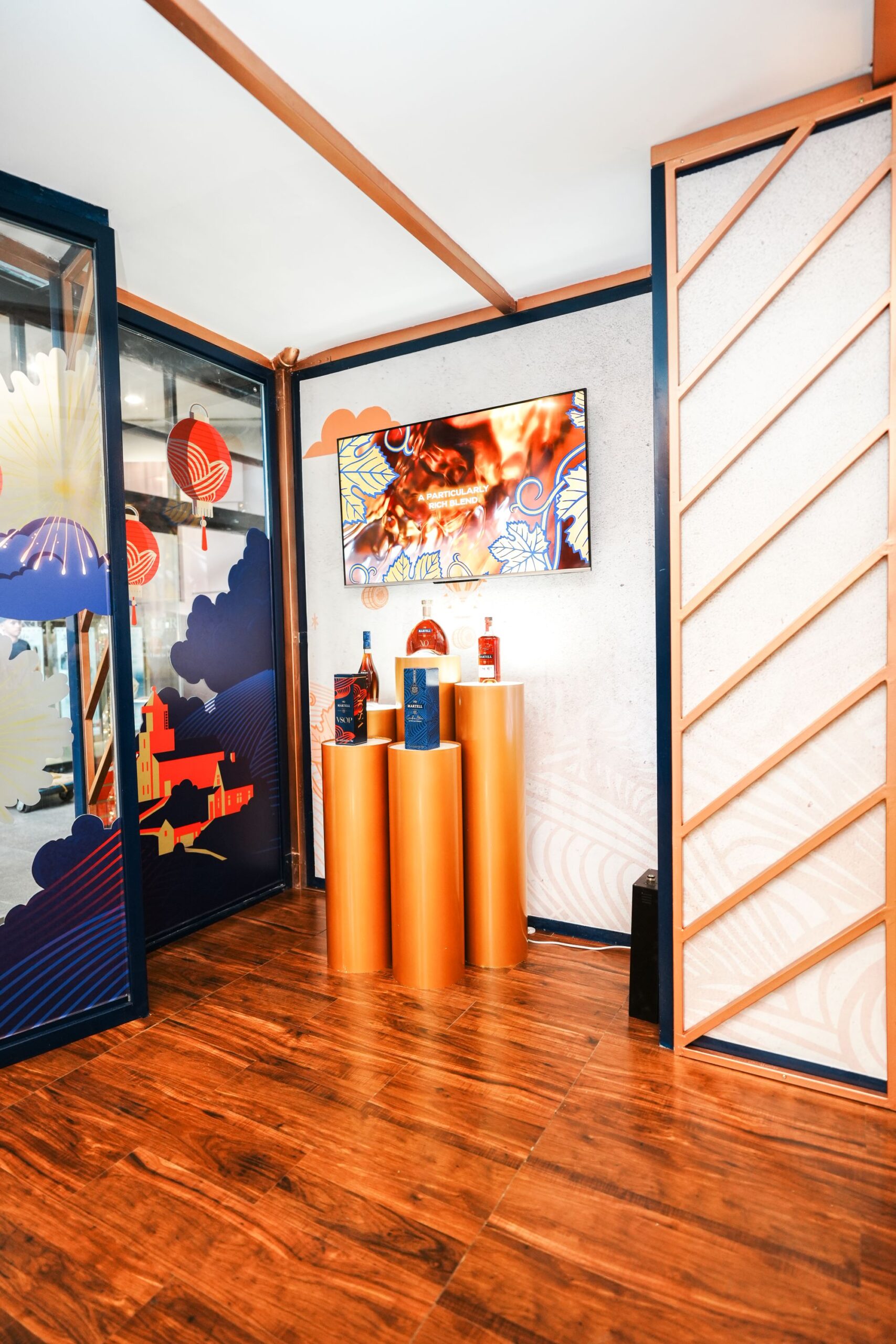 Inside Martell's pop-up