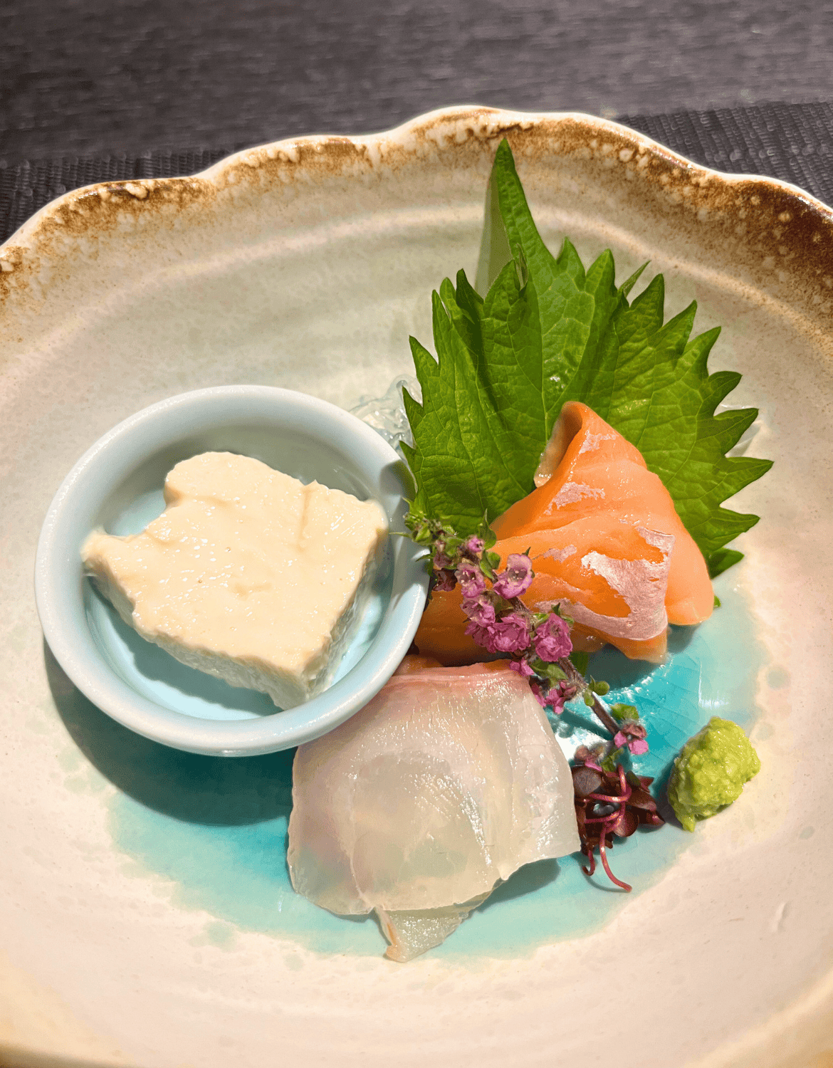A selection of sashimi was part of the traditional dinner at Hakujukan