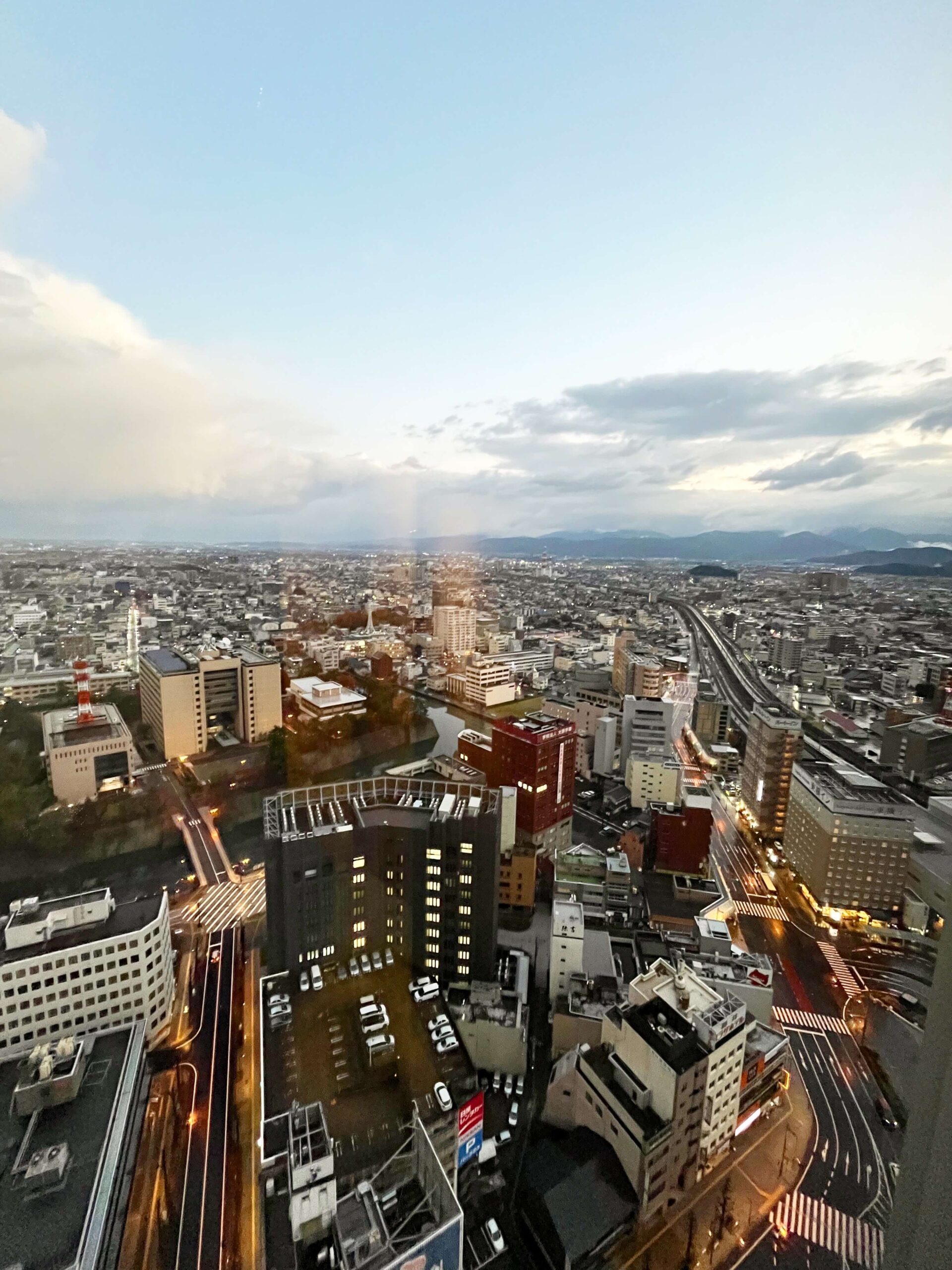 The view from the hotel, Courtyard by Marriott in Fukui Japan