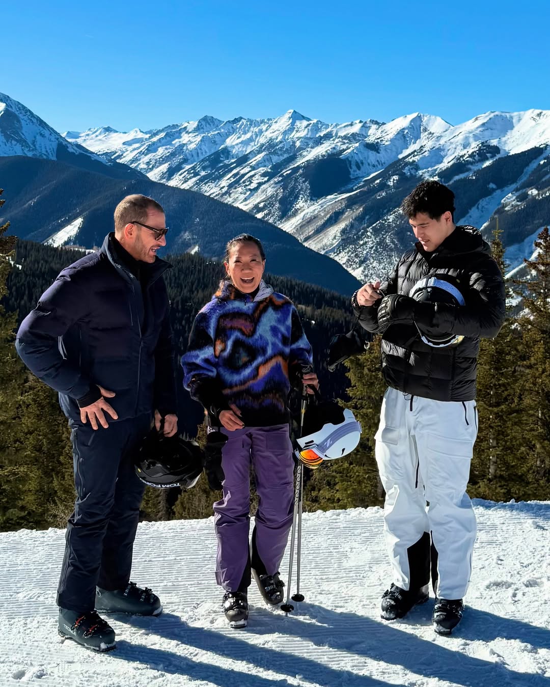 Lynn Ban with her husband and son
