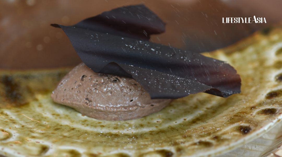 Criollo Cacao Ice Cream topped with Asin Tultul