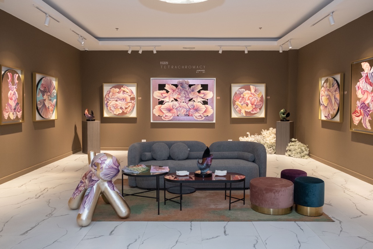 At the Tetrachromacy exhibition in Galerie Joaquin in Rockwell