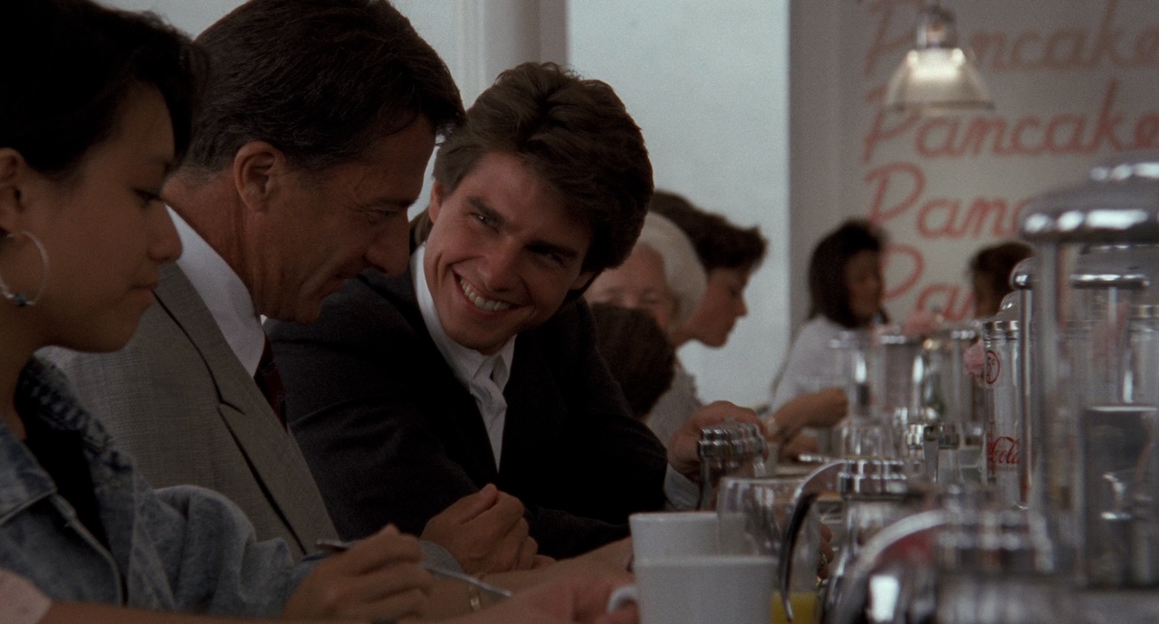 Dustin Hoffman and Tom Cruise play brothers in Barry Levinson's roadtrip drama "Rain Man"