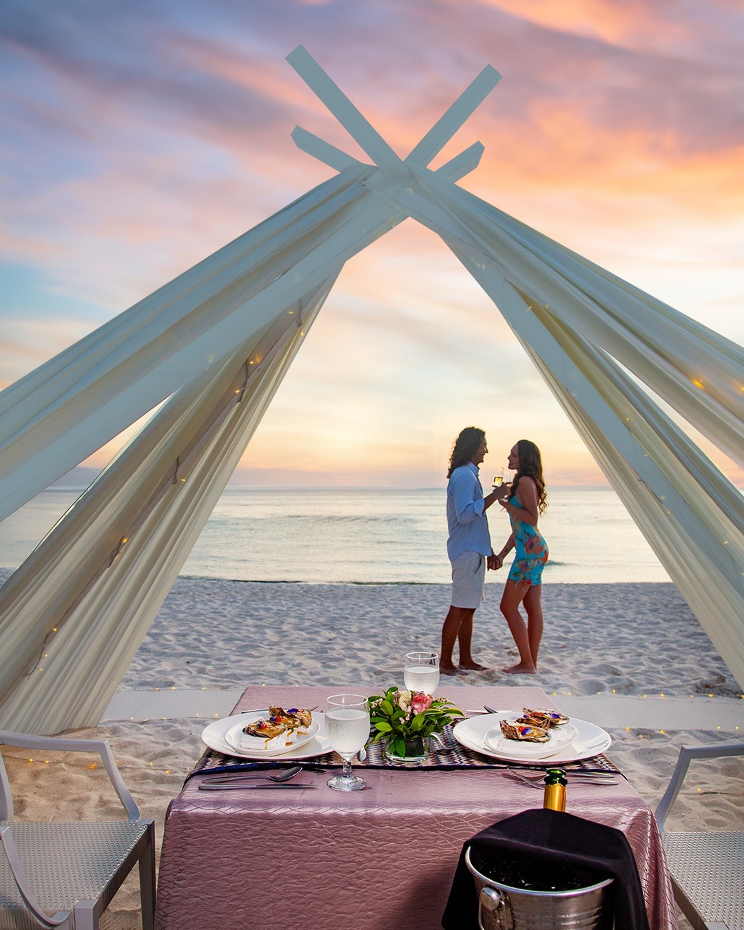 Romantic dinners at Crimson Boracay's beachfront