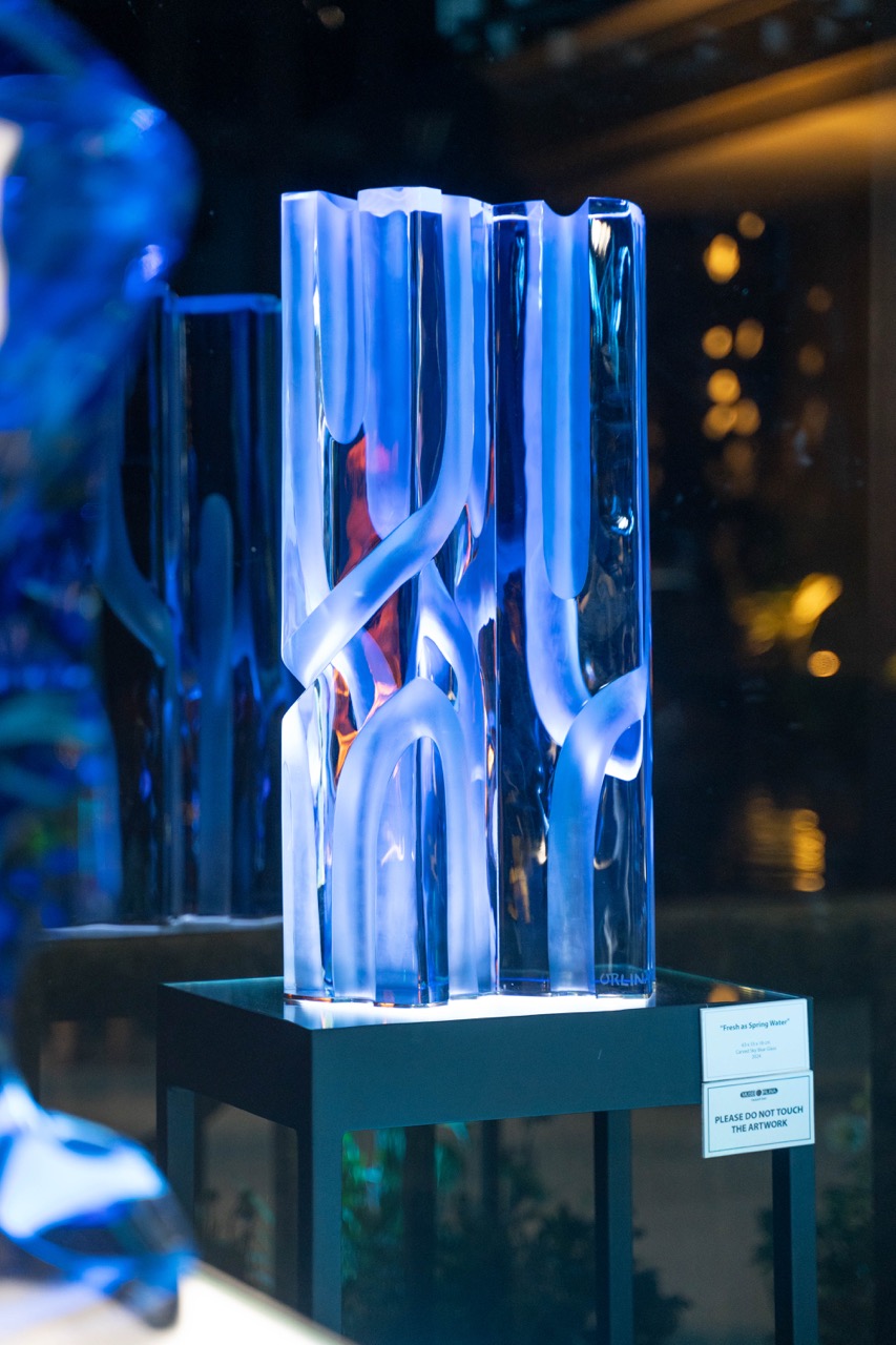 Some of the sculptures featured in "Visions in Glass"