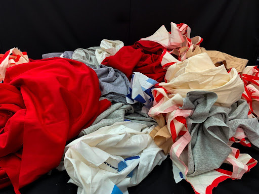 Fabric scraps are a common type of fashion waste that harms the environment Bayo