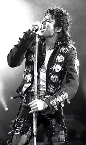 Michael Jackson on June 2, 1988, performing at the "Wiener Stadion" in Vienna, Austria