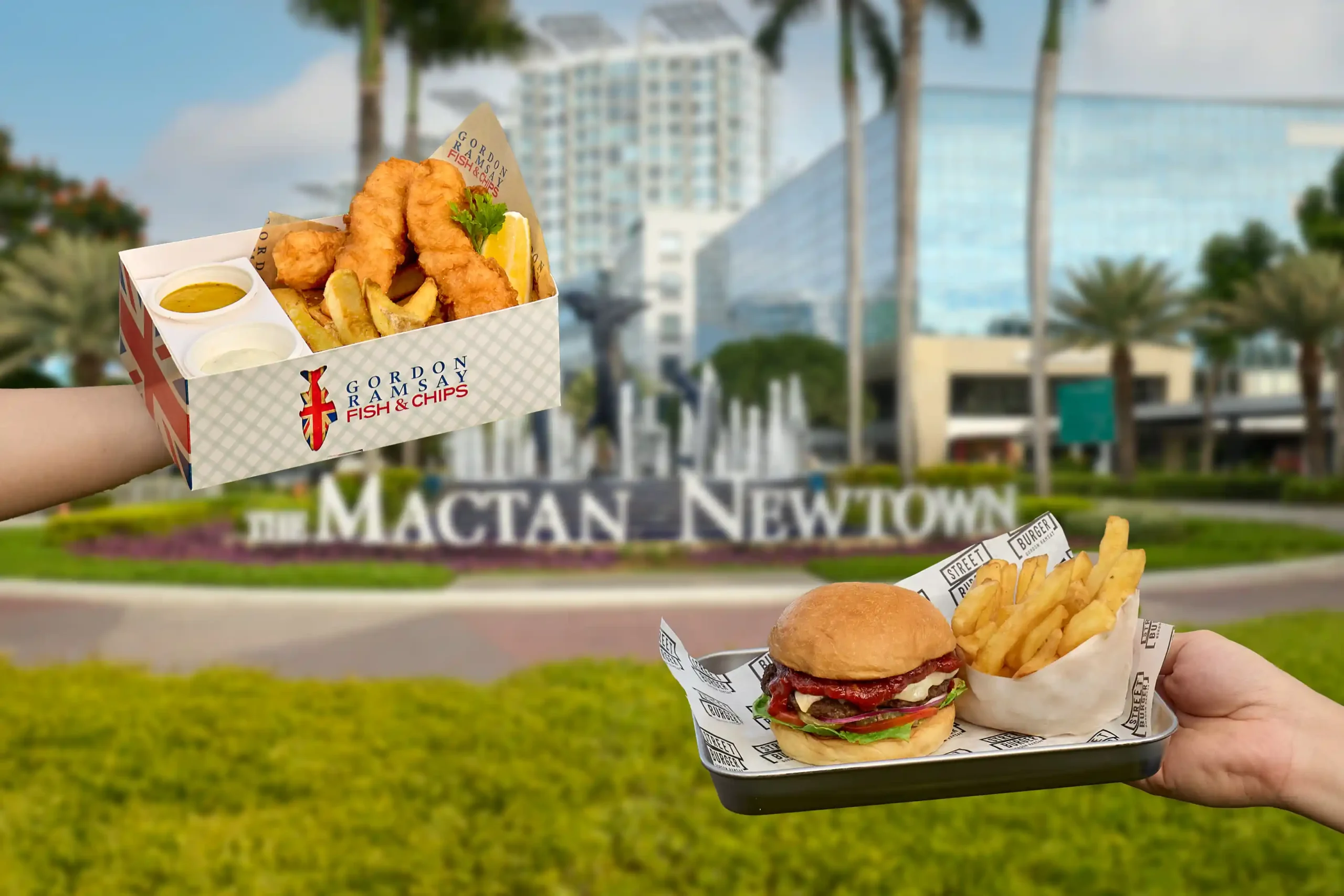 A teaser of treats from Gordon Ramsay Fish & Chips and Street Burger by Gordon Ramsay