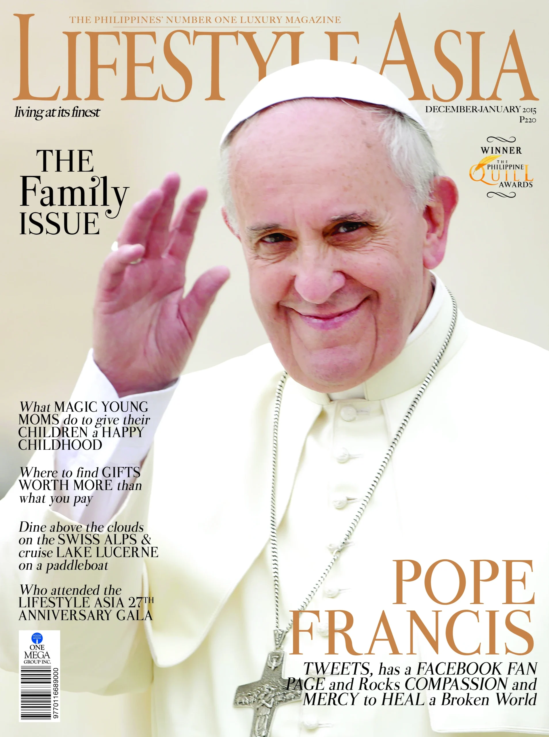 Pope Francis on Lifestyle Asia cover