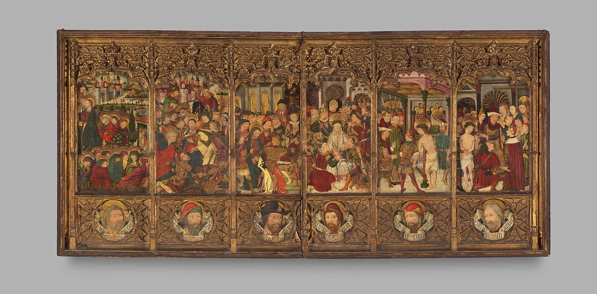 15th-century altarpiece (retablo) with Scenes from the Passion attributed to Master Morata/Photo courtesy of Metropolitan Museum of Art