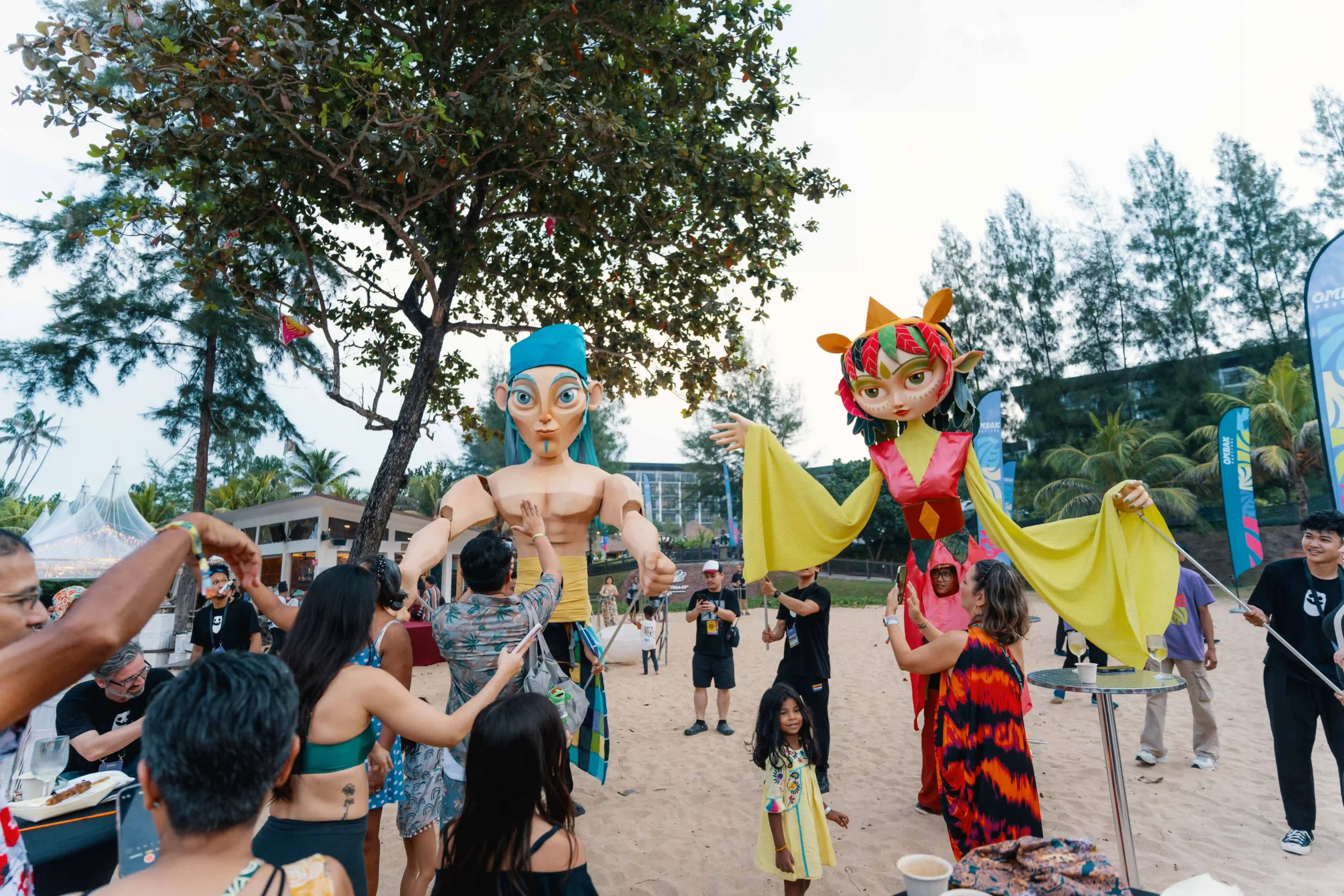 Festival puppets at Ombak Festival 2024