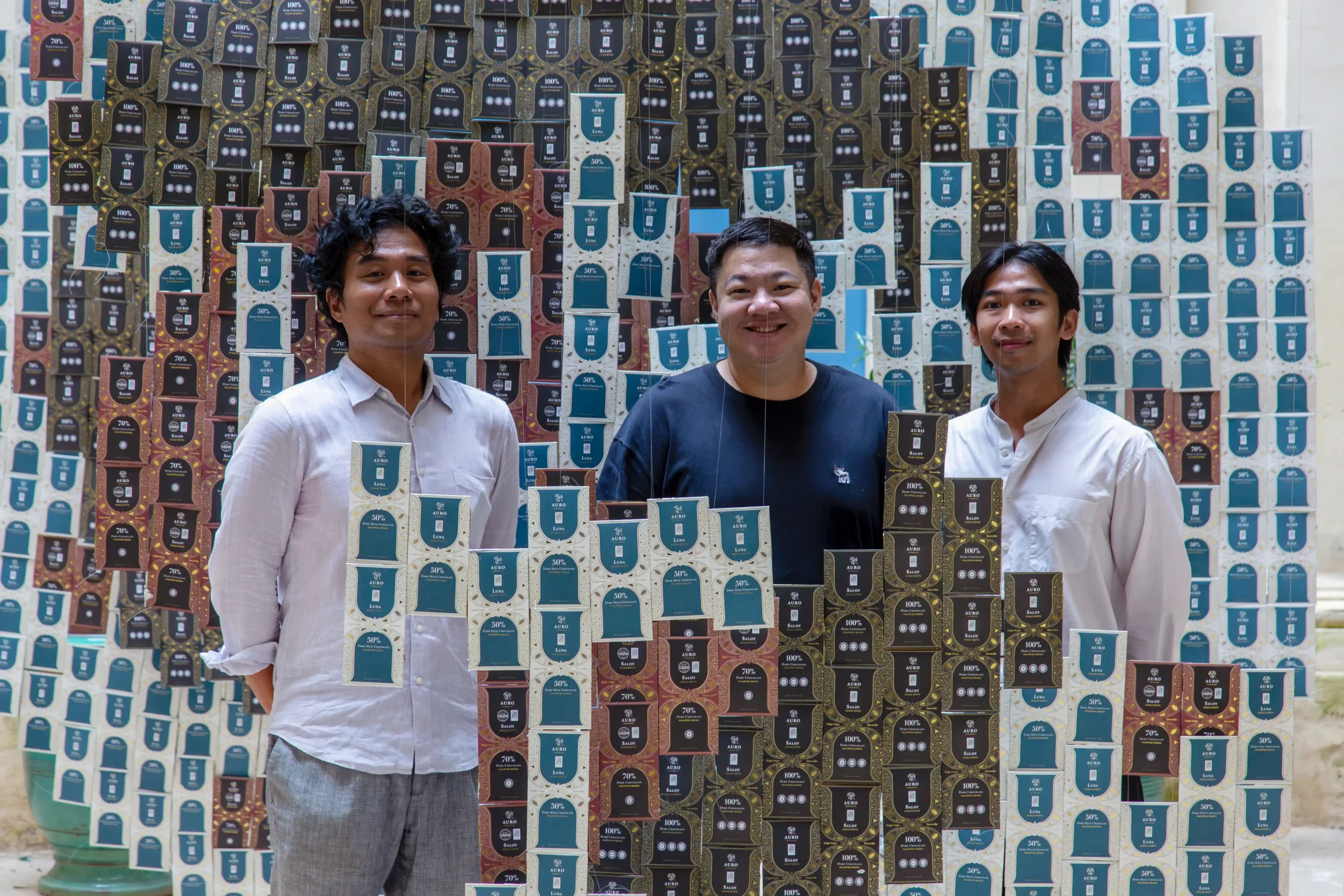 The WTA team stand proudly with their installation