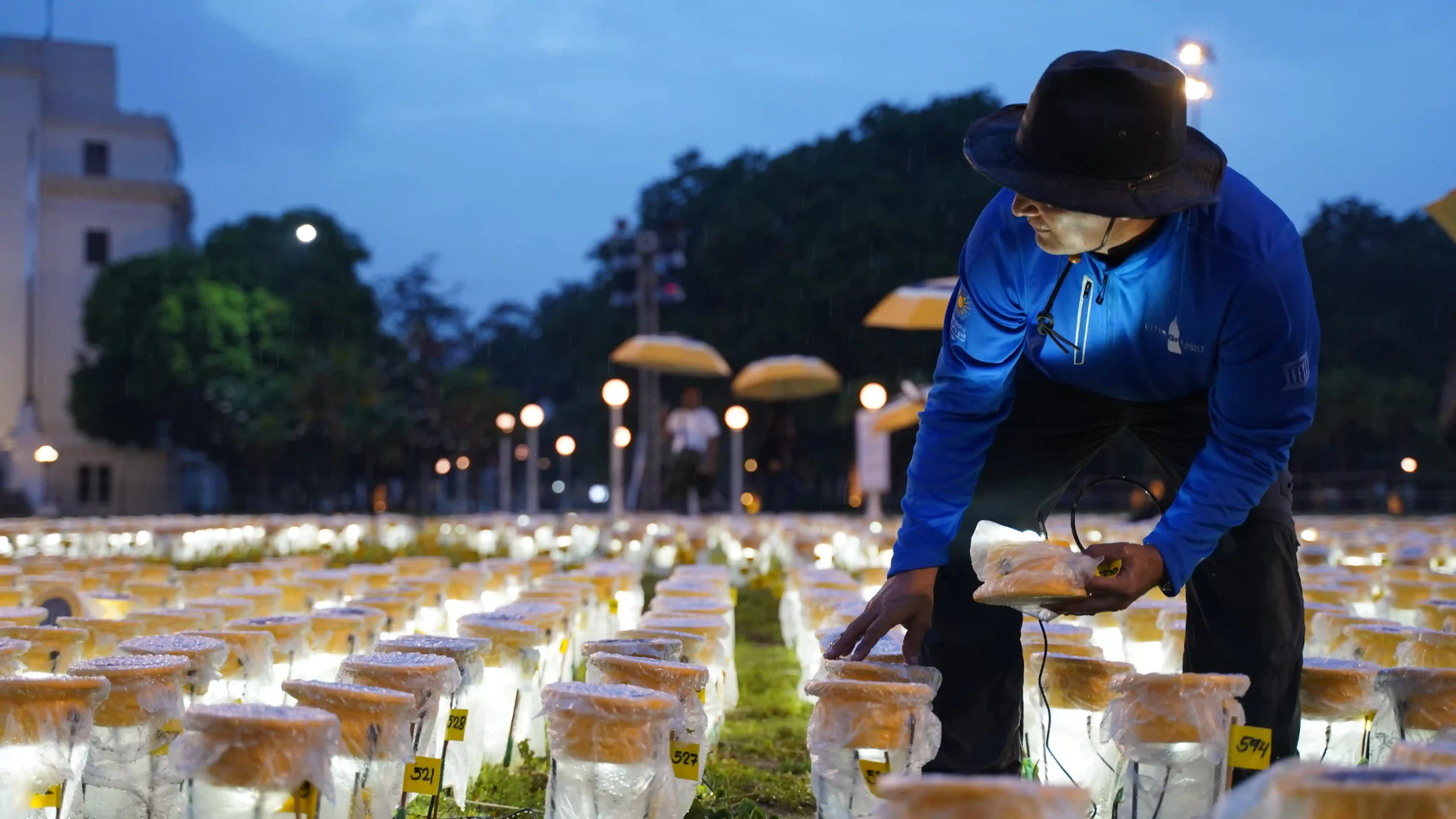Founder of Liter of Light, Iliac Diaz testing the lamps/Photo by Ayni Nuyda