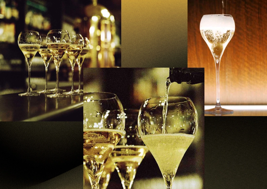 The Italesse Balloon Flûte, featuring a wider, tulip-like shape, which can improve the aromatics and taste of a champagne