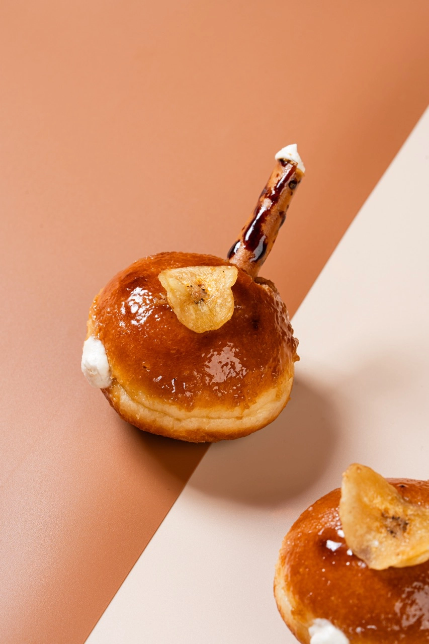 The Turon Bomboloni, assorted box of six, and Ube Maritozzo CIBO