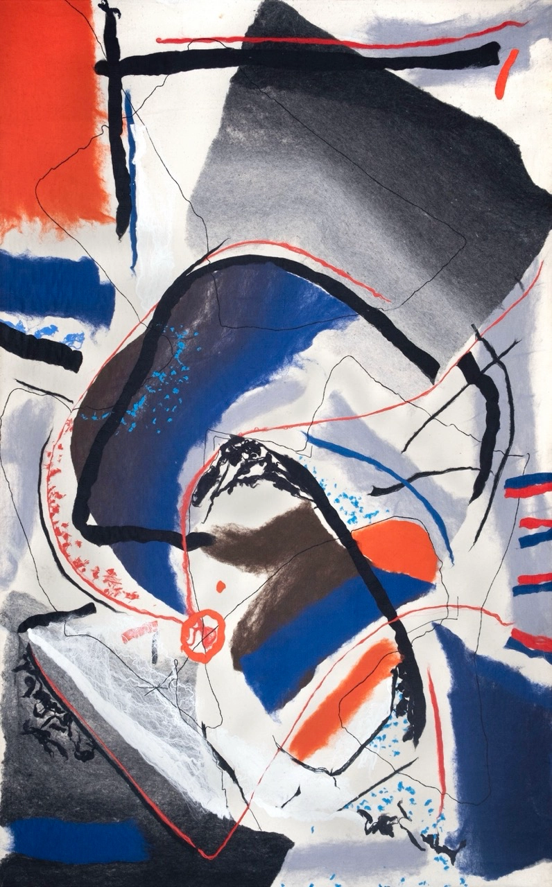 Art Protis tapestries by Alcuaz: ”Spring VIII (Abstract #84),” “Spring XII (Abstract #123),” and “Filipiny (Abstract #124)”