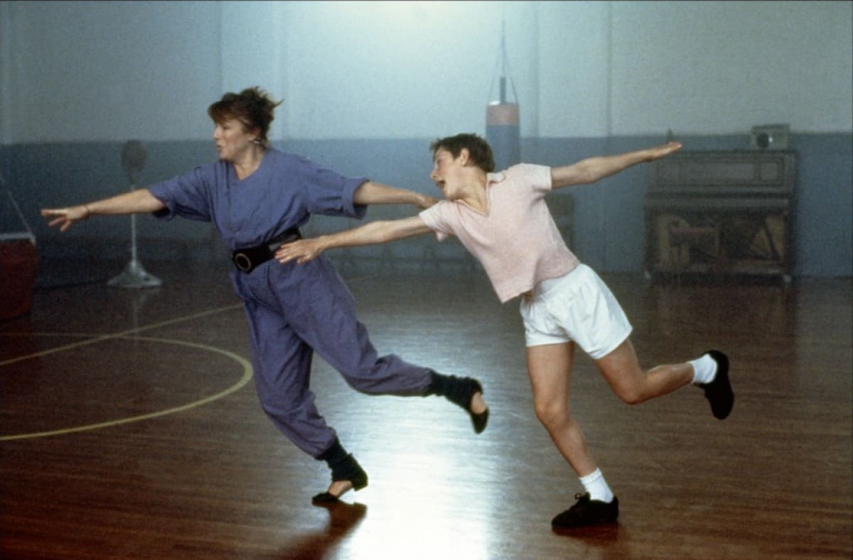 Julie Walters and Jamie Bell in the famous "I Love to Boogie" scene from Billy Elliot
