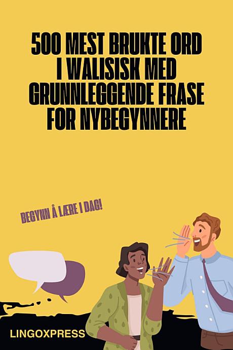 500 Mest Brukte Ord i Walisisk Med Grunnleggende Frase for Nybegynnere